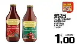 SpesaPiù Supermercati Bottega di Sicilia Salsa Ciliegino offerta