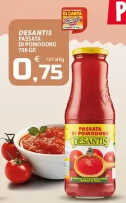 SpesaPiù Supermercati Passata di pomodoro Desantis offerta