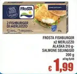 Top Supermercati Frosta fishburger di merluzzo offerta