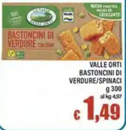 Top Supermercati Valle Orti bastoncini di verdure/spinaci offerta
