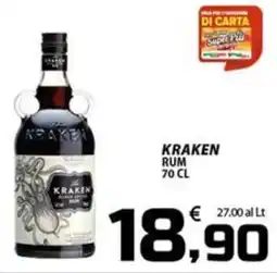 SpesaPiù Supermercati Kraken rum offerta