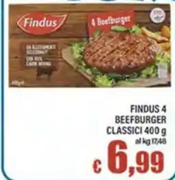 Top Supermercati Findus 4 Beefburger Classici offerta