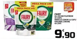 SpesaPiù Supermercati Fairy all in one platinum offerta