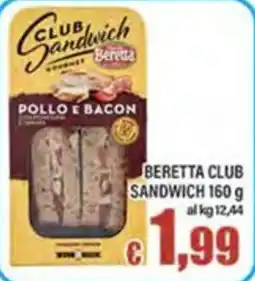 Top Supermercati Beretta Club Sandwich Pollo e Bacon offerta