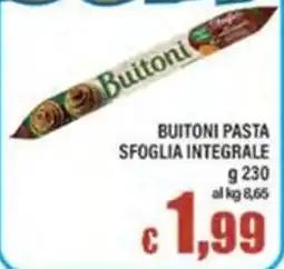 Top Supermercati Buitoni pasta sfoglia integrale offerta