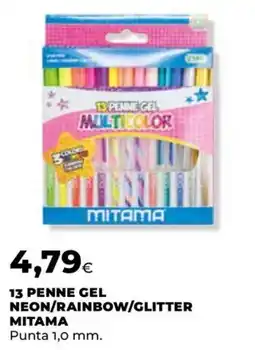 Unicoop 13 Penne Gel Multicolor Mitama offerta