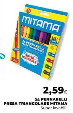 Unicoop 24 pennarelli presa triangolare mitama offerta