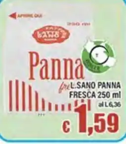 Top Supermercati Panna fresca L.SANO Panna offerta