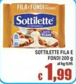 Top Supermercati Sottilette fila e fondi offerta