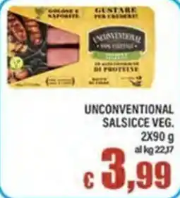 Top Supermercati Unconventional Salsicce Veg. offerta