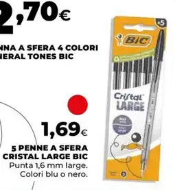Unicoop Penne a sfera Cristal Large Bic offerta