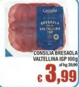 Top Supermercati Consilia bresaola valtellina igp offerta