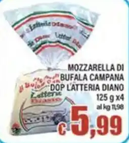 Top Supermercati Mozzarella di bufala campana DOP Latteria Diano offerta
