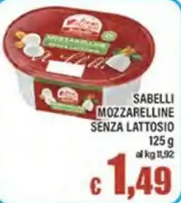 Top Supermercati Sabelli mozzarelline senza lattosio offerta