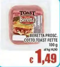 Top Supermercati Beretta prosciutto cotto toast fette offerta