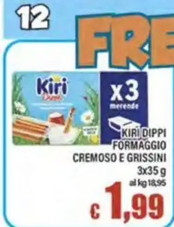 Top Supermercati Kiri Dippi formaggio cremoso e grissini offerta