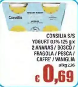 Top Supermercati Consilia yogurt 0,1% offerta