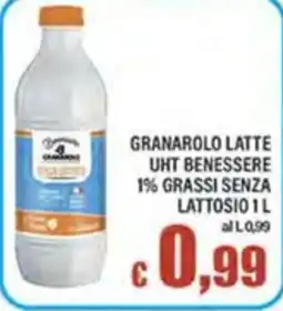 Top Supermercati Granarolo latte UHT benessere 1% grassi senza lattosio offerta