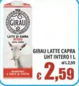 Top Supermercati Girau latte capra UHT intero offerta