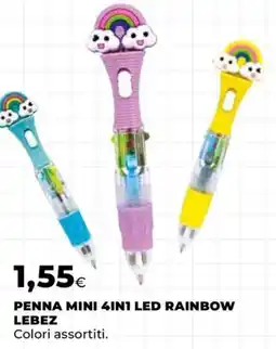 Unicoop Penna mini 4in1 led rainbow lebez offerta