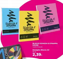 Unicoop Blocco schizza e strappa favini offerta