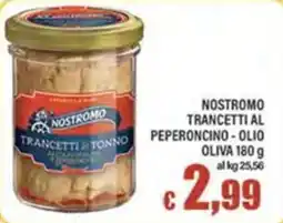 Top Supermercati Trancetti al tonno peperoncino - olio oliva Nostromo offerta