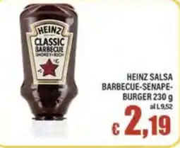 Top Supermercati Heinz salsa barbecue-senape-burger offerta