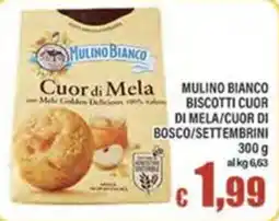 Top Supermercati Mulino Bianco biscotti cuor di mela/cuor di bosco/settembrini offerta