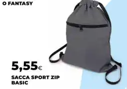 Unicoop O Fantasy Sacca Sport Zip Basic offerta