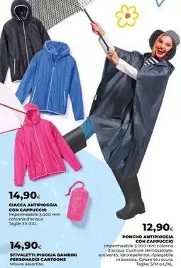 Unicoop Poncho antipioggia con cappuccio offerta