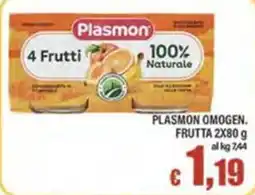 Top Supermercati Plasmon 4 Frutti offerta