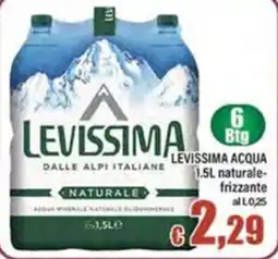 Top Supermercati Levissima acqua naturale frizzante offerta