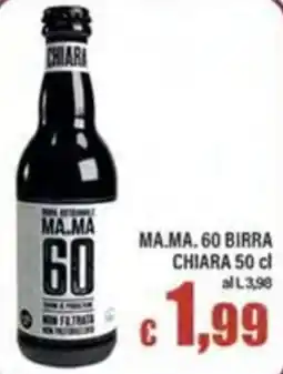 Top Supermercati Ma.ma 60 birra chiara offerta
