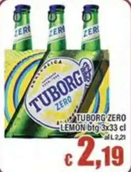 Top Supermercati Tuborg Zero Lemon offerta