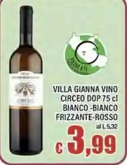 Top Supermercati Villa Gianna Vino Circeo DOP offerta