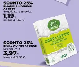 Unicoop Ricambi rinforzati A4 Coop offerta