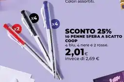 Unicoop Penne sfera a scatto Coop offerta