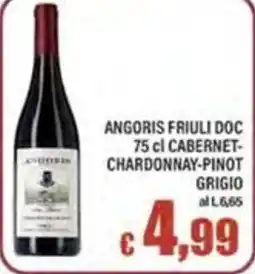 Top Supermercati Angoris Friuli Doc Cabernet-Chardonnay-Pinot Grigio offerta