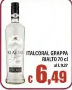 Top Supermercati Italcoral grappa Rialto offerta