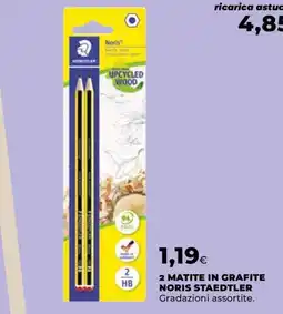 Unicoop 2 matite in grafite Noris Staedtler offerta