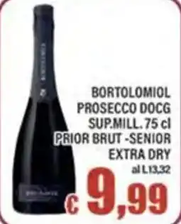 Top Supermercati Bortolomiol Prosecco DOCG offerta