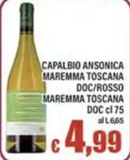 Top Supermercati Capalbio Ansonica Maremma Toscana offerta