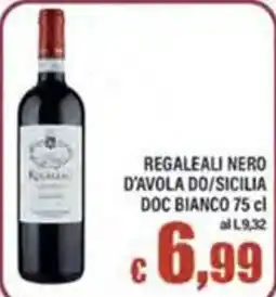 Top Supermercati Regaleali Nero d'Avola Do/Sicilia DOC Bianco offerta