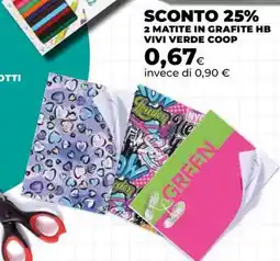 Unicoop Matite in grafite HB Vivi Verde Coop offerta