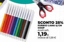 Unicoop Forbici lama 13 cm Coop offerta