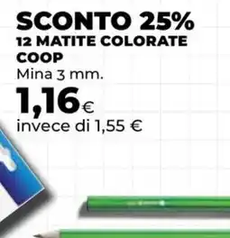 Unicoop Matite colorate Coop offerta