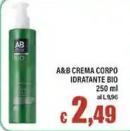 Top Supermercati A&B Crema Corpo Idratante Bio offerta