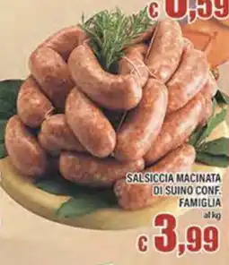 Top Supermercati Salsiccia macinata di suino conf. famiglia offerta
