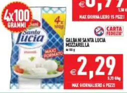 Supermercati Agorà Galbani Santa Lucia Mozzarella offerta