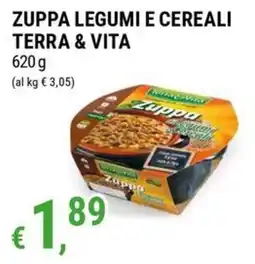 Tre Valli Supermercato Zuppa legumi e cereali Terra & Vita offerta